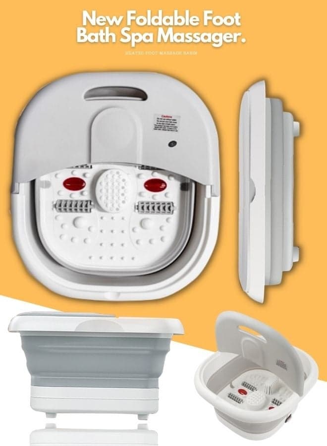 Electric Foot Spa Massage Machine with Foldable Bucket for Foot Bath