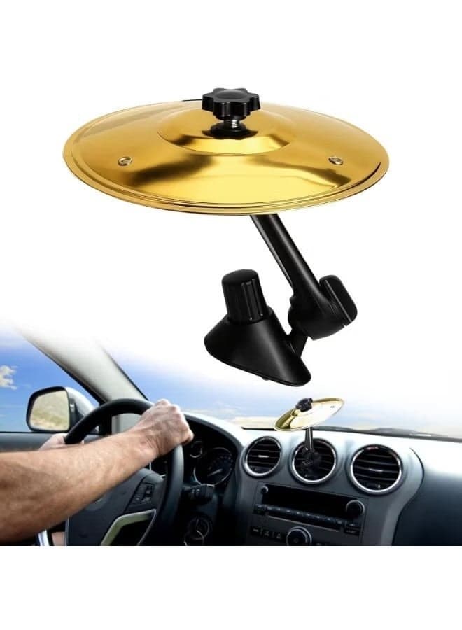Car Cymbal Drum Vent, Mini Metal Drum Collision Cymbal Suitable For Car Dashboard, Fun Instrument Tool, Suitable For Drummer Music Enthusiasts Gift (Gold)