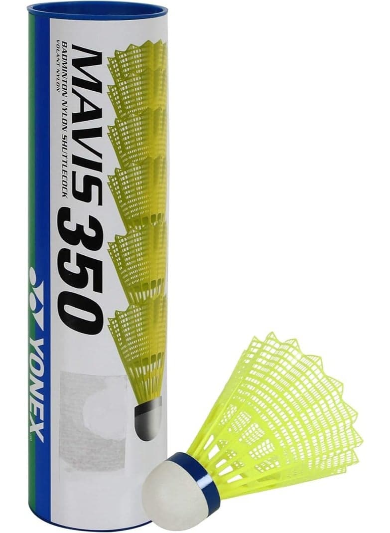 YONEX Mavis 350 Nylon Shuttlecock With Blue Cap (Yellow)