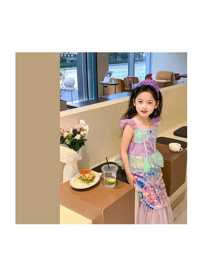 Girls Mermaid Costume Princess Dress Up