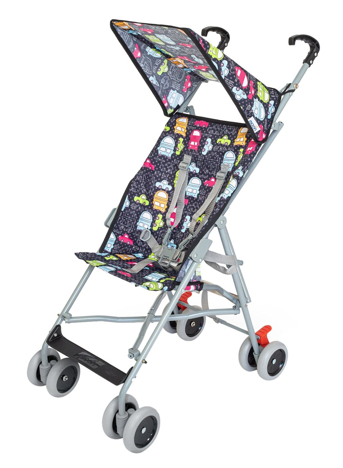 Jet Baby Stroller – Lightest Buggy, Umbrella Fold, Wide Canopy, Compact for Travel, 6m to 3yrs (up to 15kg) – Printed Cars