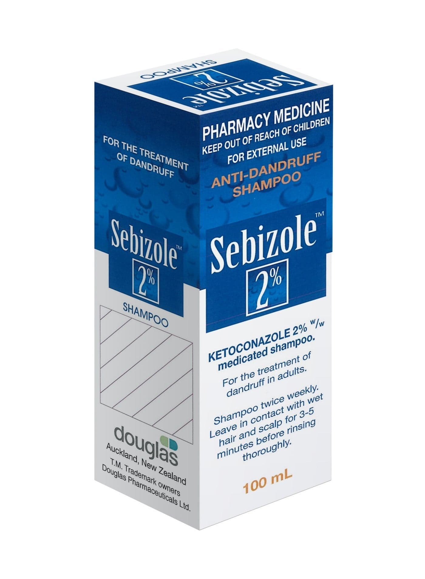 Sebizole anti-dandruff treatment shampoo, ketoconazole shampoo to relieve itchy scalp 100ml