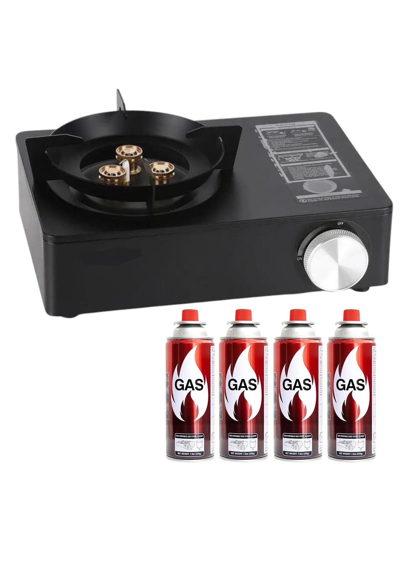 Outdoor Camping Stove High Power - Output Camping Stove With Carry Case Backpacking Stove | High Powerful Flame For Outdoor Cooking | Portable Mini Camping Stove ( Random Color Available - Black,White, Green)