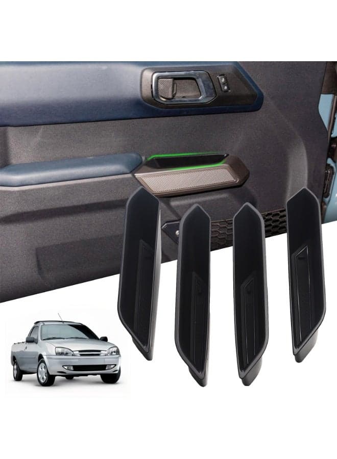 FETUSI 4 Door Handle Storage Box for Ford Bronco 2021 2022 2023 2024 2025 – Front and Rear Grab Handle Pocket Organizer – Car Interior Accessories for Secure Fit, No Rattle, Easy Install (4Pcs Set)