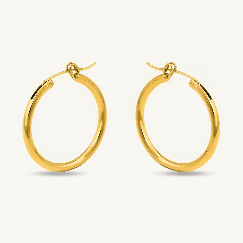 PALMONAS 18k Gold Tone Plated Golden Halo Hoops
for Women