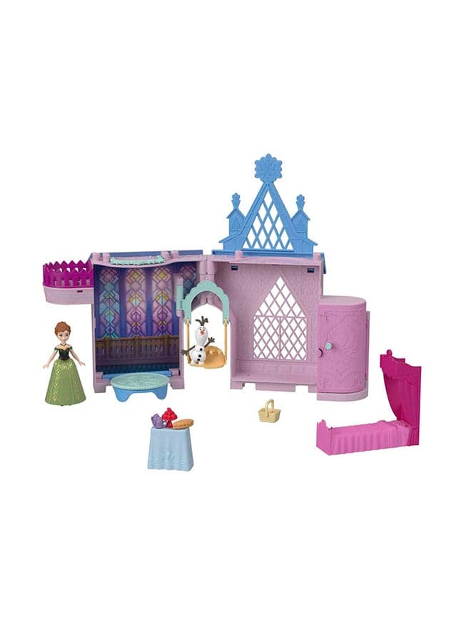 Frozen Toys, Storytime Stackers Anna's Arendelle Castle, Stackable Doll House with Small Doll, Olaf & 7 Pieces, Inspired by the Movies