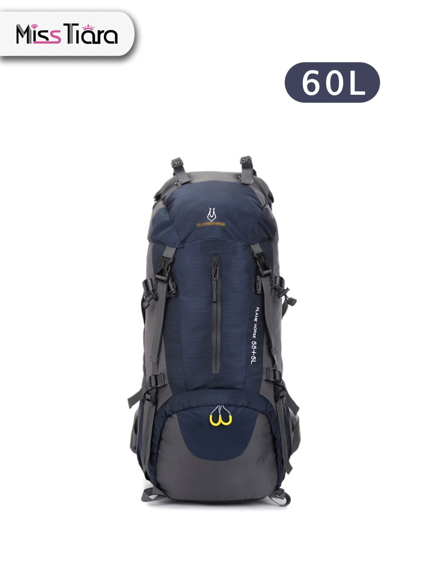 60L High-Capacity Waterproof Outdoor Sport Camping and Hiking Backpack With Shoe Compartment