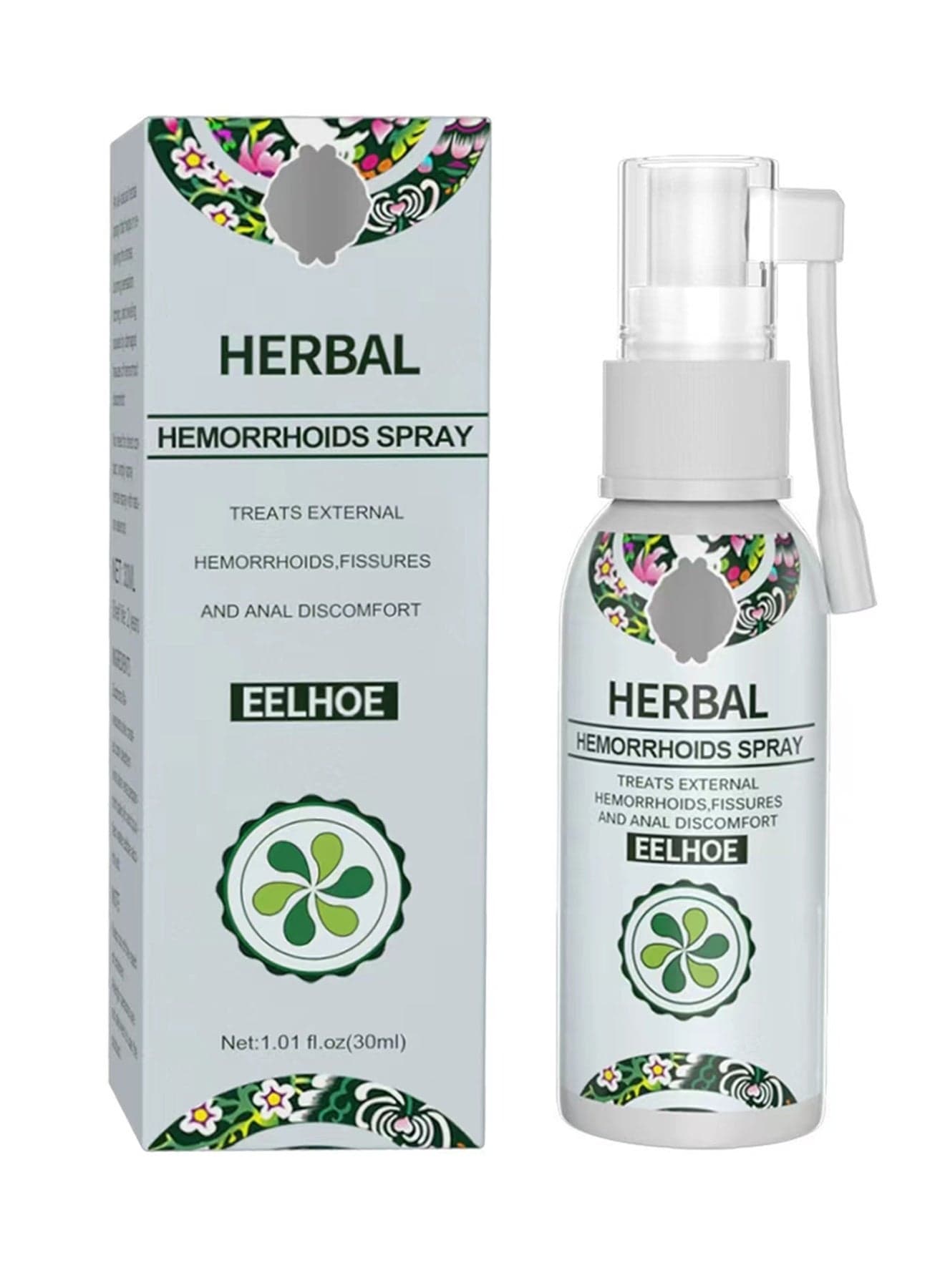 Natural Herbal Hemorrhoids Spray - External and Internal Hemorrhoids Treatment with 100% Natural Herbal Extracts Formula