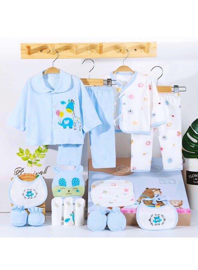 18pcs Newborn Baby Gift Box, Newborn Baby Clothes Gift Set,Premium Cotton Breathable Baby Clothes Set,Comfortable, Soft, Breathable,Fits Newborn to 3 Months Baby Boy Girls