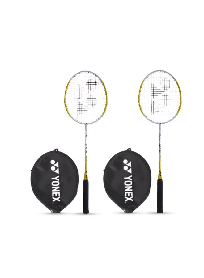 GR-Alpha-2-Player Badminton Set| Includes 2 Aluminum Rackets, 2 Head Cover| Lightweight & Durable | Ideal for Beginners & Recreational Play