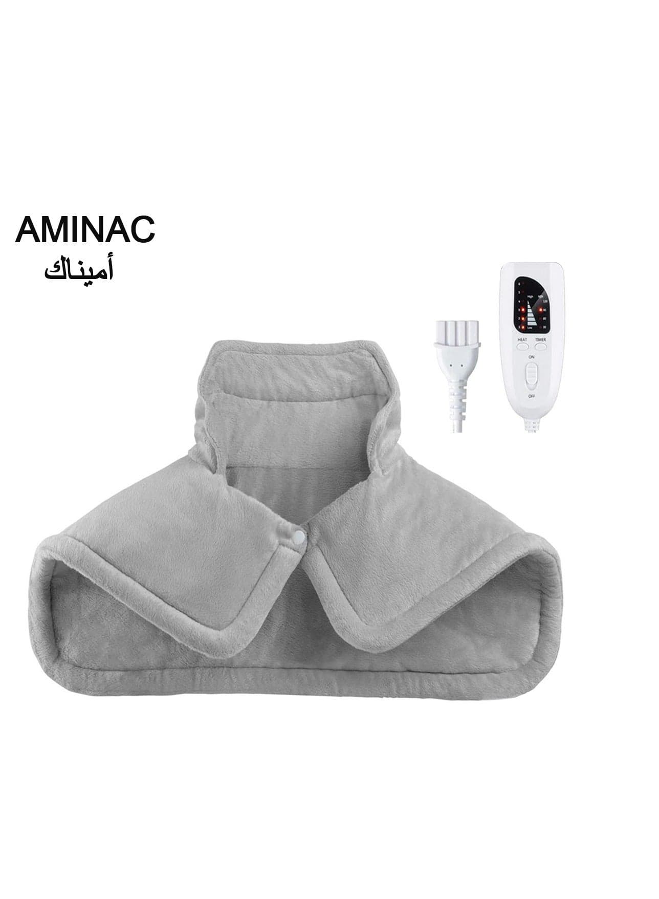 Heating Pad for Pain Relief, Electric Heat Pad for Back Neck and Shoulders, 58x42cm, Soft Material, Auto Shut Off, 6 Temperature Levels, 4 Timer Settings, Hand and Machine Washable, Gifts