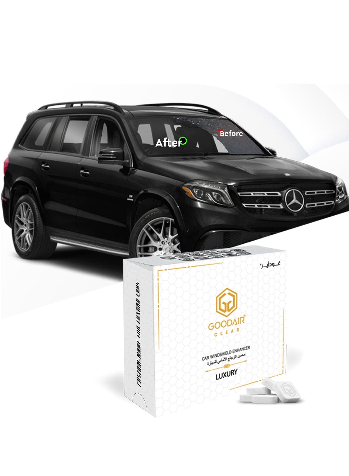 GOODAIR Clear Car Windshield Enhancer | Luxury | 12 Tablets
