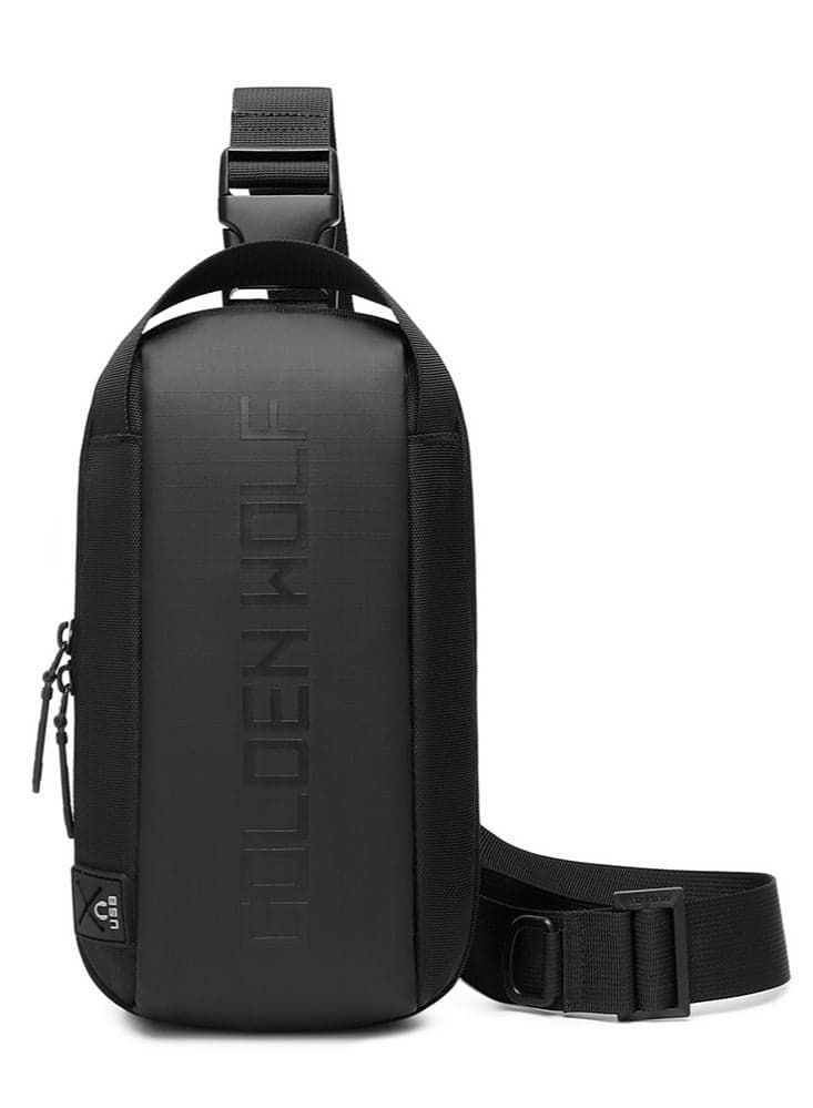 Lightweight Crossbody One Shoulder Sling Bag, Work Office Phone Wallet Pouch for Men, Black