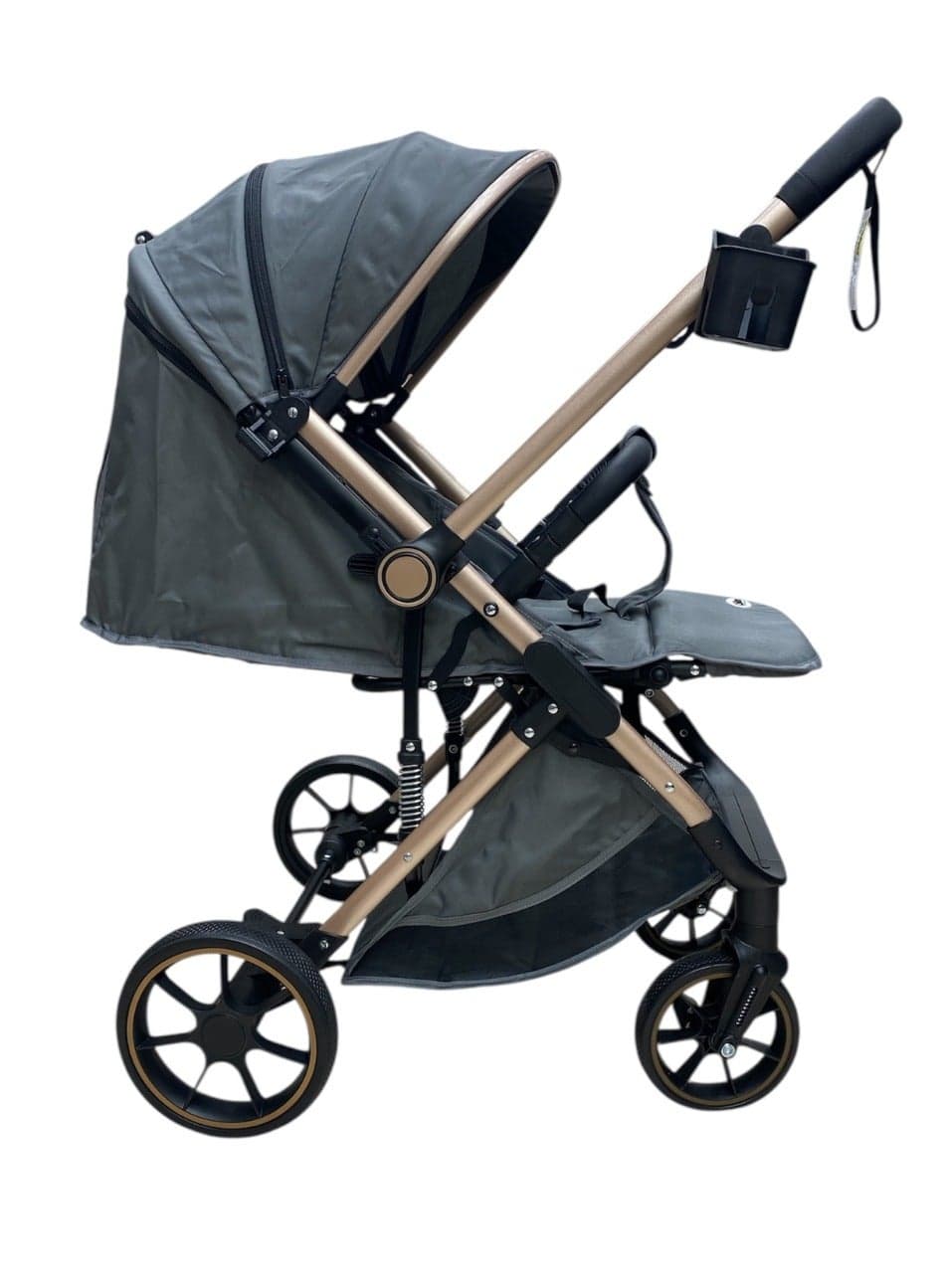 Premium Baby Stroller for Newborns & Toddlers | Lightweight Foldable Travel Pram with Adjustable Seat, Smooth Suspension Wheels, One-Hand Fold, Cup Holder & Large Storage Basket | Durable & Easy to Maneuver