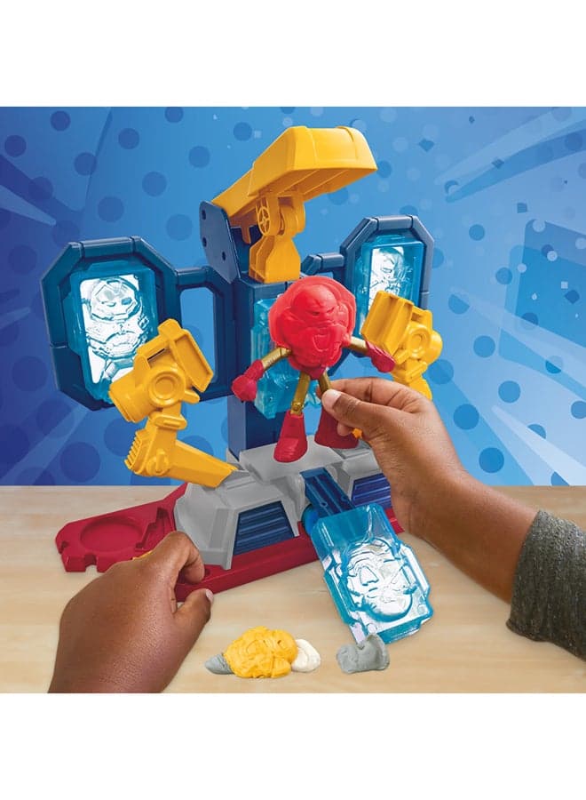 Marvel Iron Man Armor Maker Lab Playset with Lights and Sounds, Customizable Action Figure, Imagination Toys for Boys and Girls 4 and Up