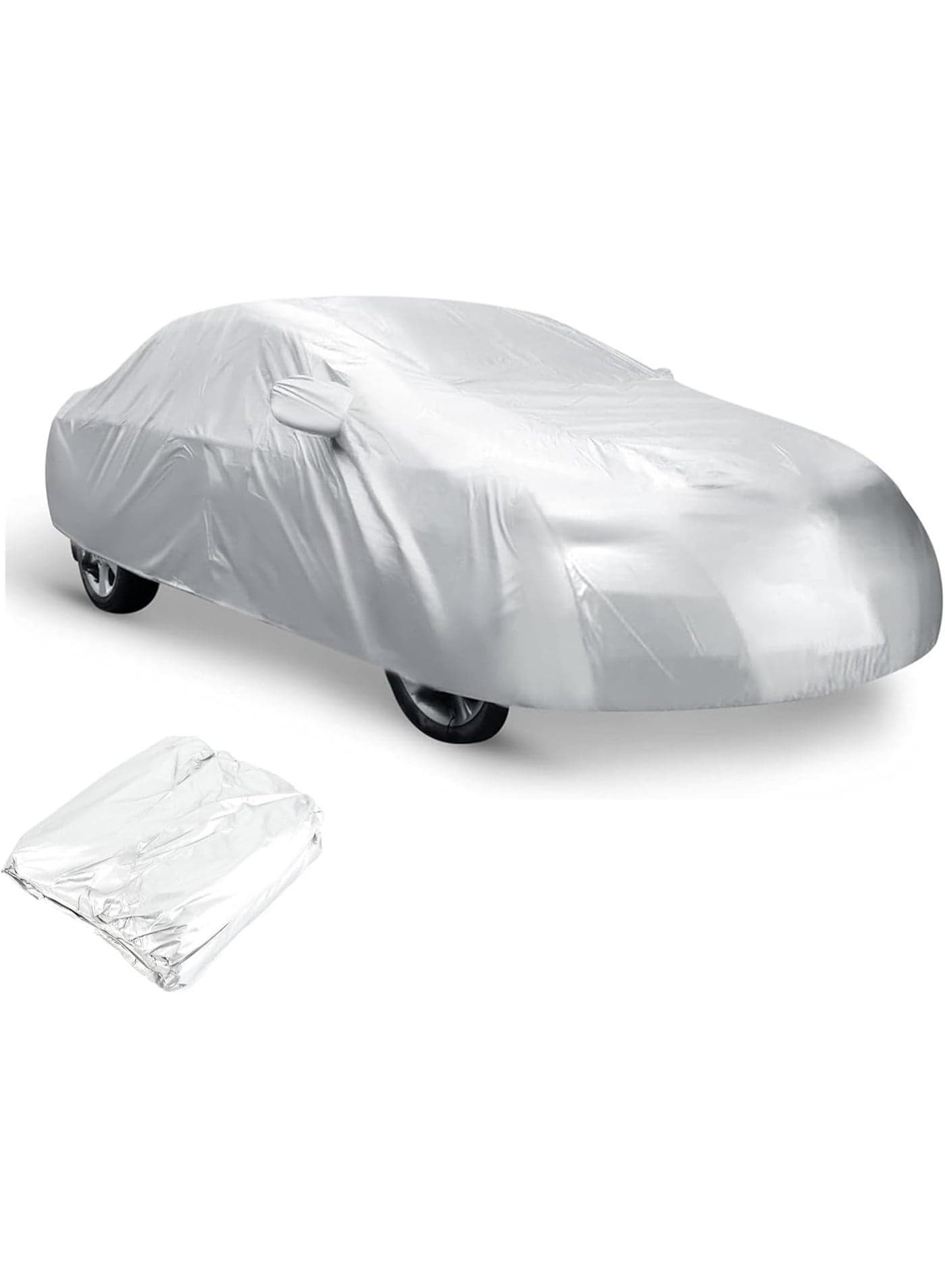 Car Covers Waterproof All Weather for Automobiles, Sun Shield Car Hood Universal Cover, Outdoor Full Cover Rain Sun UV Protection Car Protection, Tight Smooth Non-Abrasive for All Models 580x175x120CM