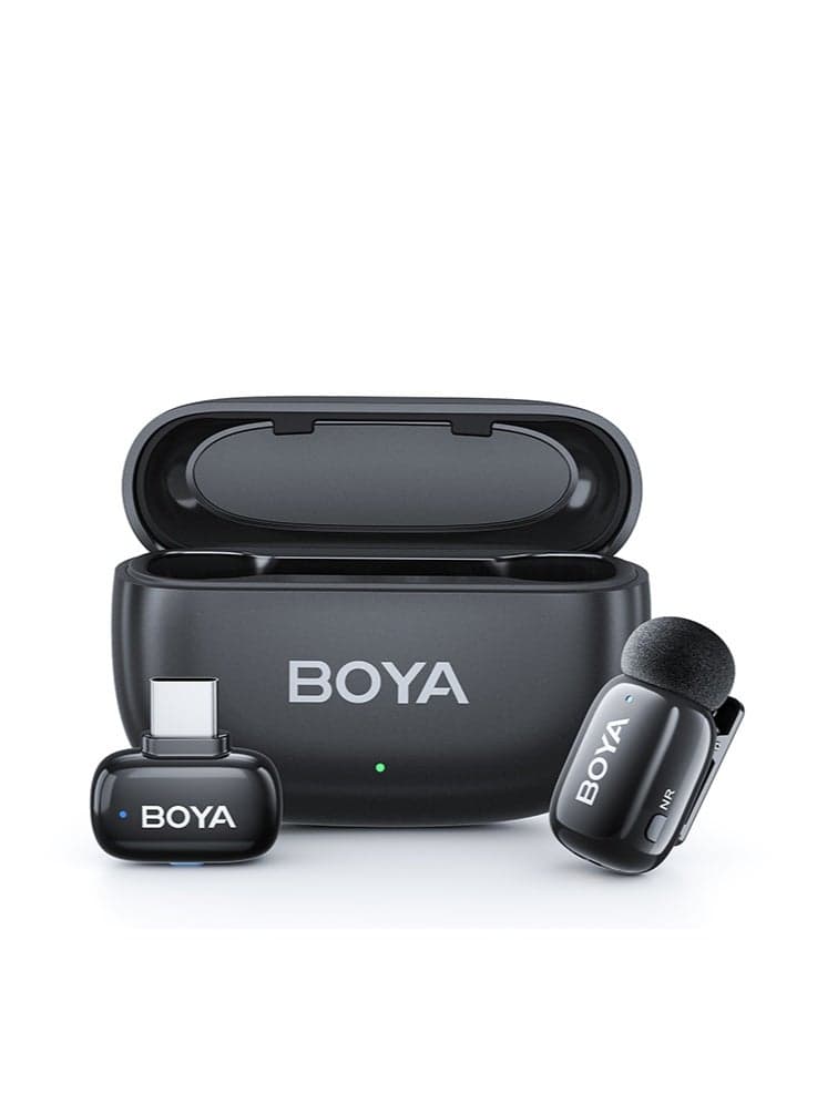 (New Arrivals)BOYA mini 2-05 Wireless Lavalier Microphone Original AI Noise Cancelling Mic Super mini Mic for Vlogging iPhone Android PC