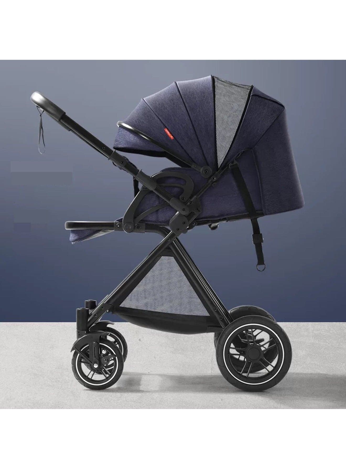 Baby Stroller lightweight Adjustable Handlebar, Multi-Position Recline Large Storage Basket and UV-Protective Canopy