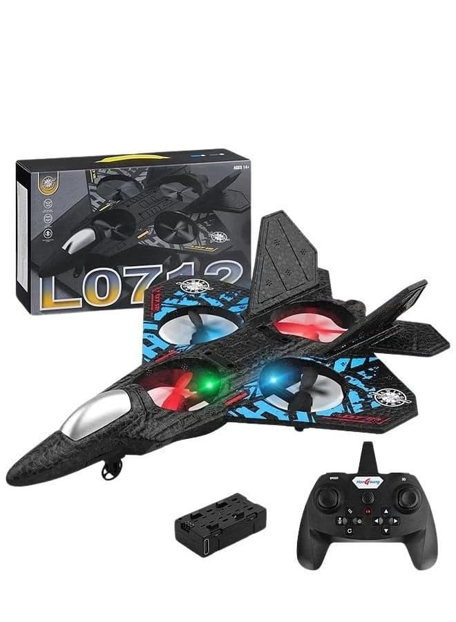 RC Aeroplane 2.4GHz Remote Controlled Plane L0712 – Quadcopter Floating Fighter Aircraft | Easy Fly RC Airplane for Kids & Beginners | Lightweight EPP Foam RC Jet with Remote Control | Outdoor Flying Toy for Boys & Girls