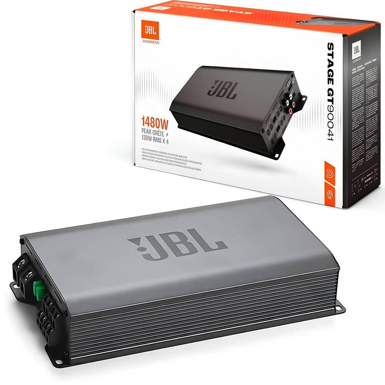JBL Stage GT 90041 – 4-Channel Car Audio Amplifier | 1480W Peak / 260W RMS x2 (Bridged)