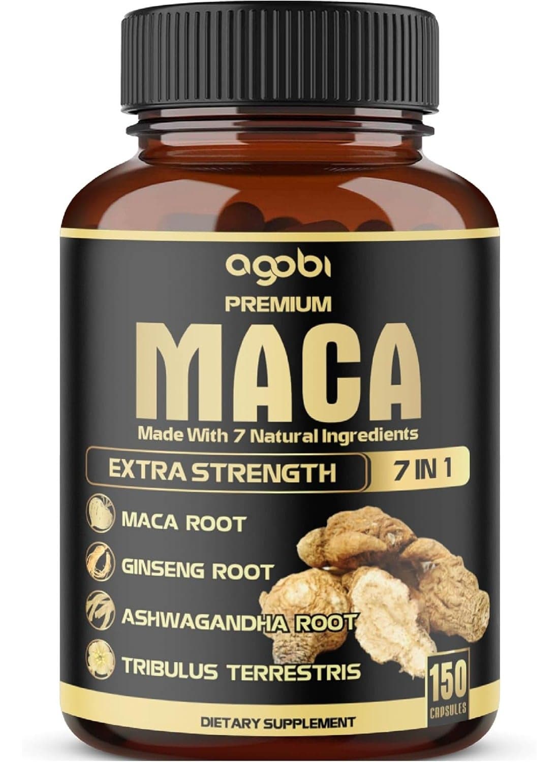 Maca Extra Strength 7 in 1, Maca Root, Ginseng Root, 150 Capsules