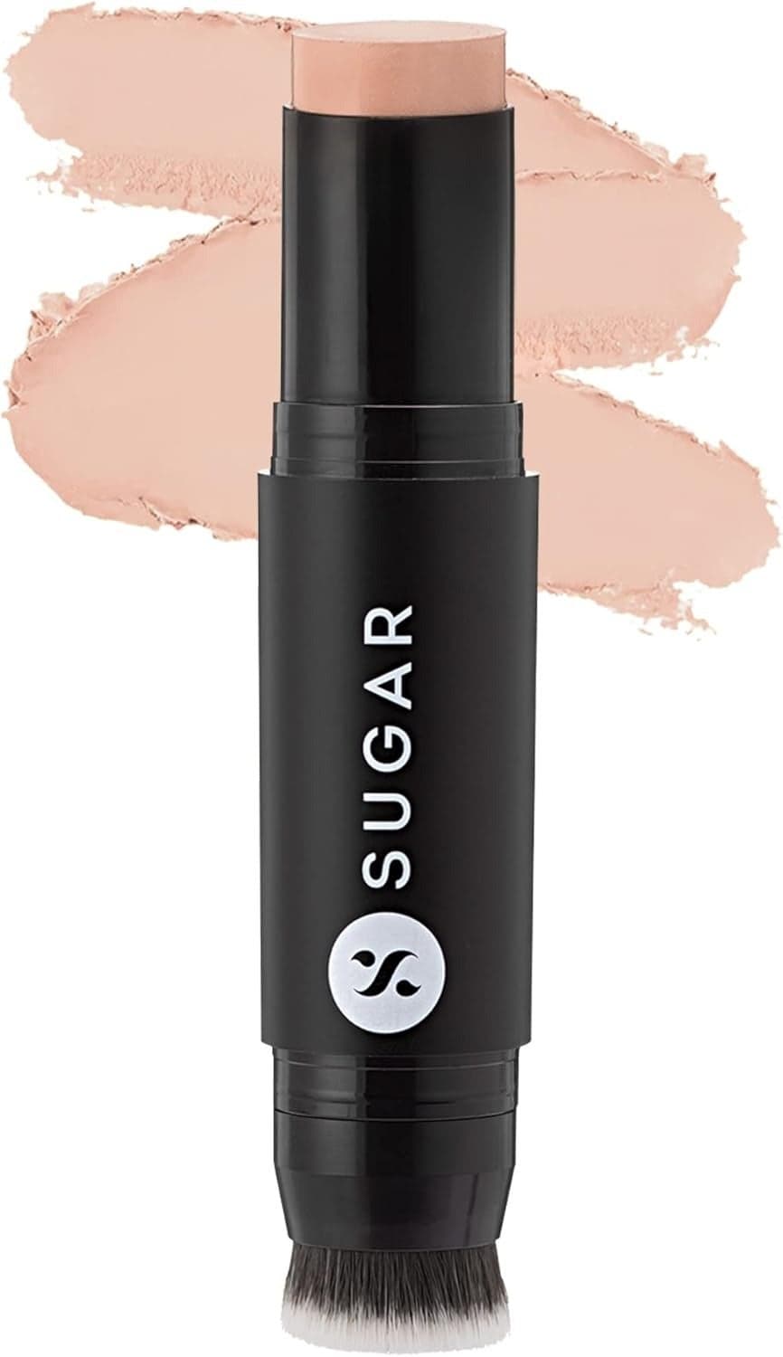 Ace Of Face Foundation Stick With In-Built Brush | Lasts 24Hrs | Full Coverage Foundation For Women | 12Gm - 15 Cappuccino