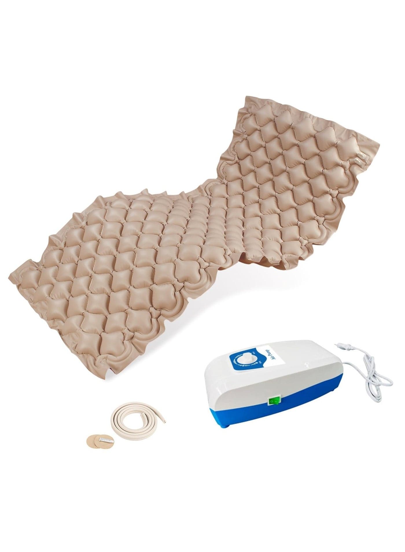 Alternating Pressure Pad for Bed Sores, Hospital Bed Air Mattresses Topper & Ultra Quiet Adjustable Pump System, Inflatable Bed Pads, Pressure Sore & Ulcer Relief, 36" x 78" x 3"
