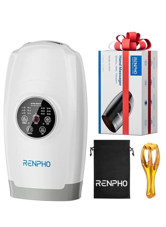 Hand Massager with Heat, RENPHO Cordless Hand Massager Machine with 6 Levels of Massage and Intensity Compression for Palm Wrist Finger Numbness Fatigue Soreness Relief