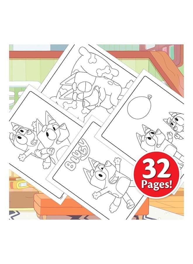 Bluey Color & Sticker Activity Book | Colouring pages and stickers feature your child's favorite characters | A great gift for girls and boys who love the Bluey the Dog | Pair it with Bluey Toys for a great bundled gift idea | Ideal for Ages 3+ up