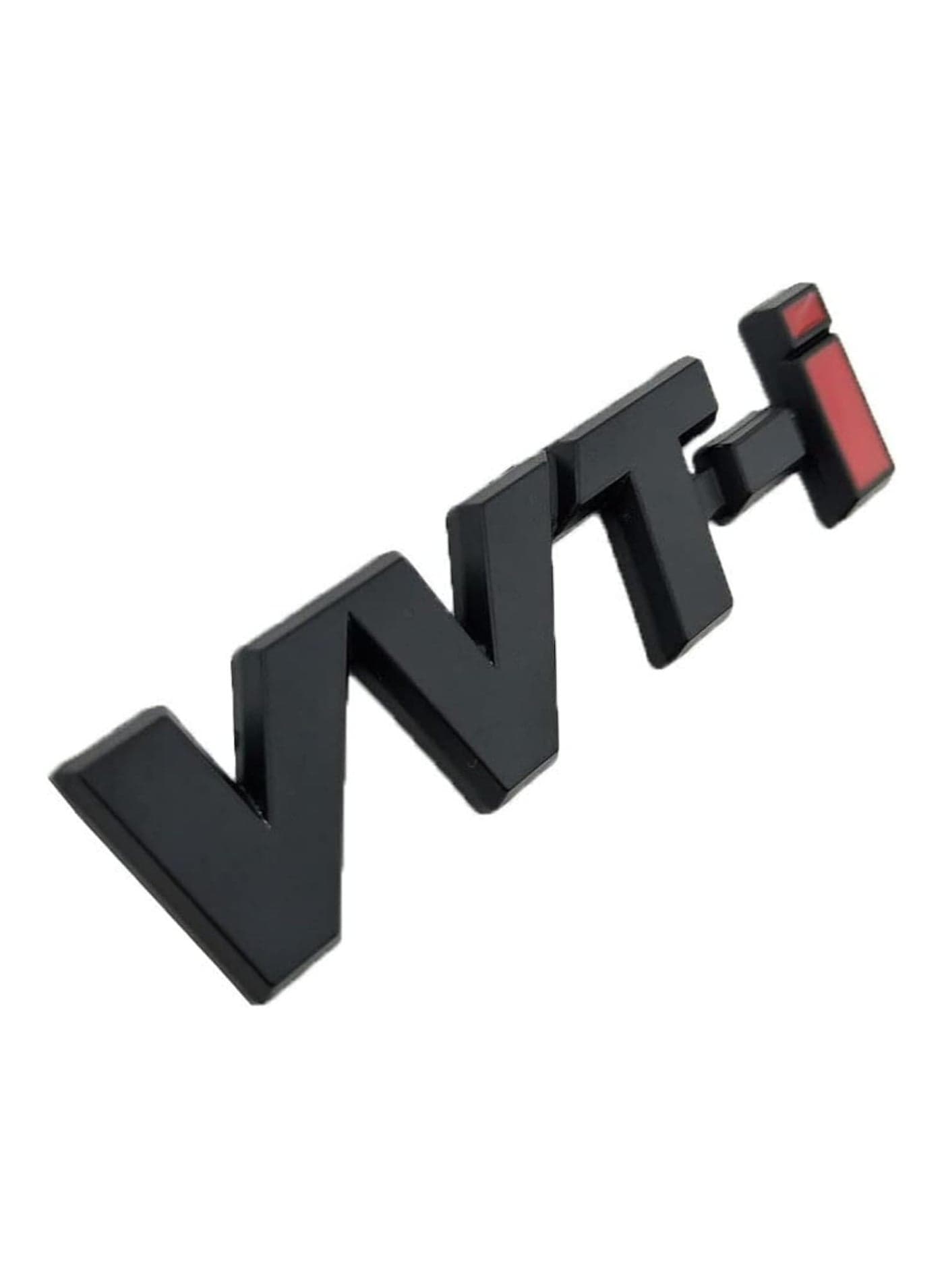 Metal Alloy VVTi Logo Chrome Strip Car Fender Sticker Side Emblem Badge Compatible with Toyota Camry Corolla Yaris Ralink Reiz Crown (Black)