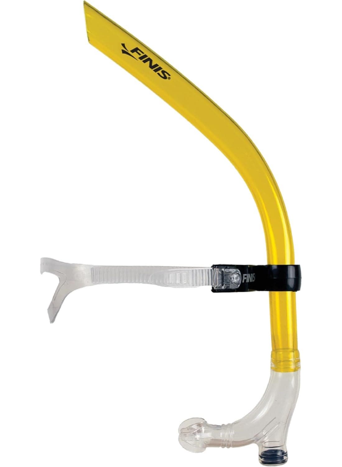 Original Swimmer’s Snorkel - Center-Mount Design - For Swim Training - Adjustable Fit - Purge Valve - Yellow - Adult