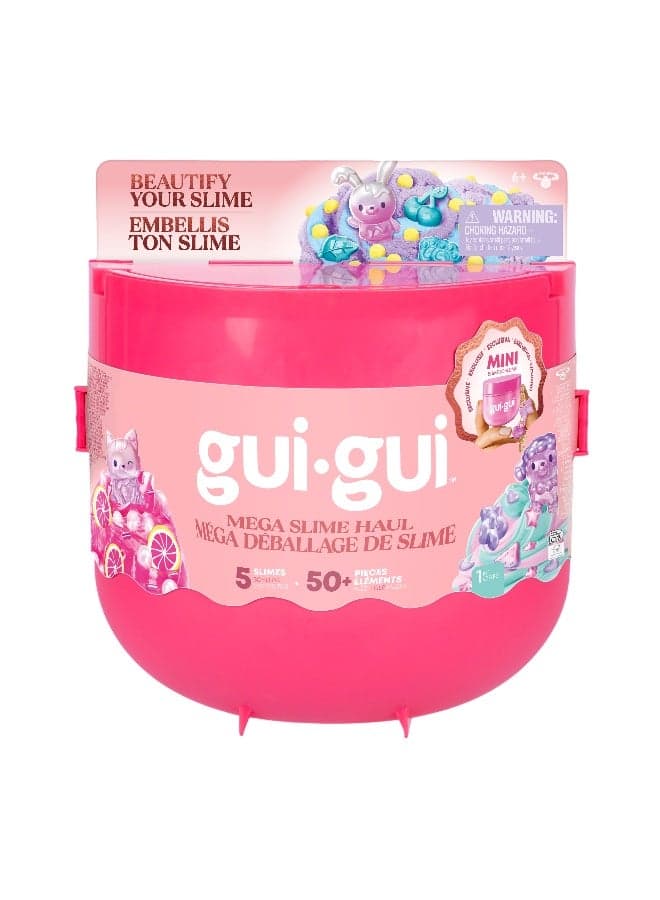 Gui-gui Mega Slime Haul | 5 Slimes | Cloud, Clear, Butter, Jelli, Crunch | Collectible Slime | Creative Fun Ideas | Develops Sensory Skills | Entertaining Toy | Stress Relief Toys for Kids