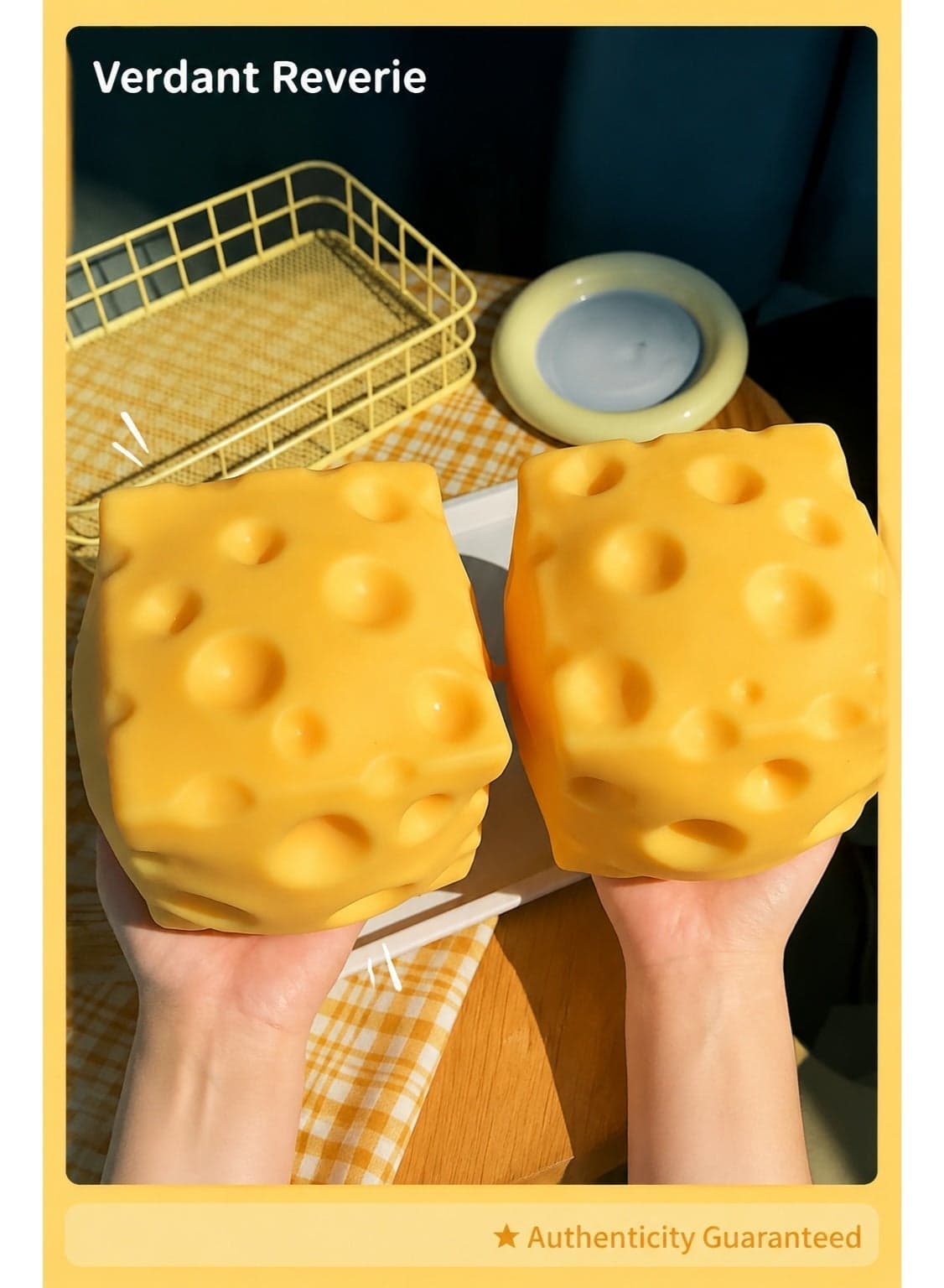 Cheese Squishy (7cm),Cheese Block Squeeze Toy,Squishies Stress Relief Fidget Toy,Stocking Stuffer Novelty Gifts for Birthday