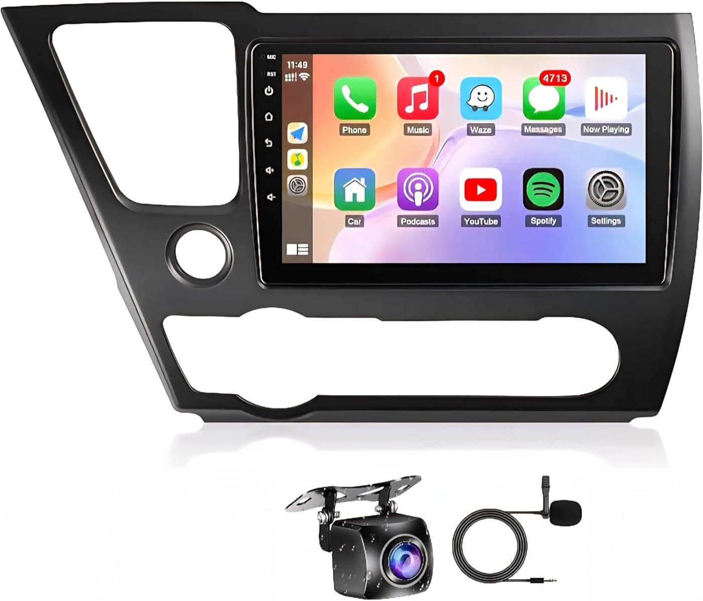 Fit Honda Civic Car Stereo Honda Civic 9th Android Screen 2013-2017, CarPlay & Android Auto, Wireless GPS Navigation, BT, WiFi, AHD Camera, Radio (2+32GB Carplay 4CORE)