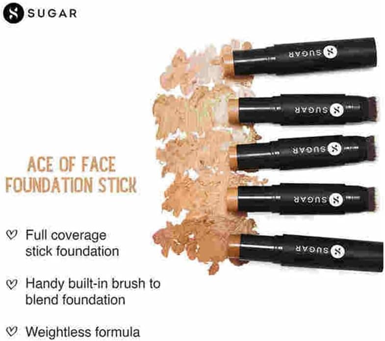Sugar Ace Of Face Foundation Stick - 10 Latte, 12 Gm