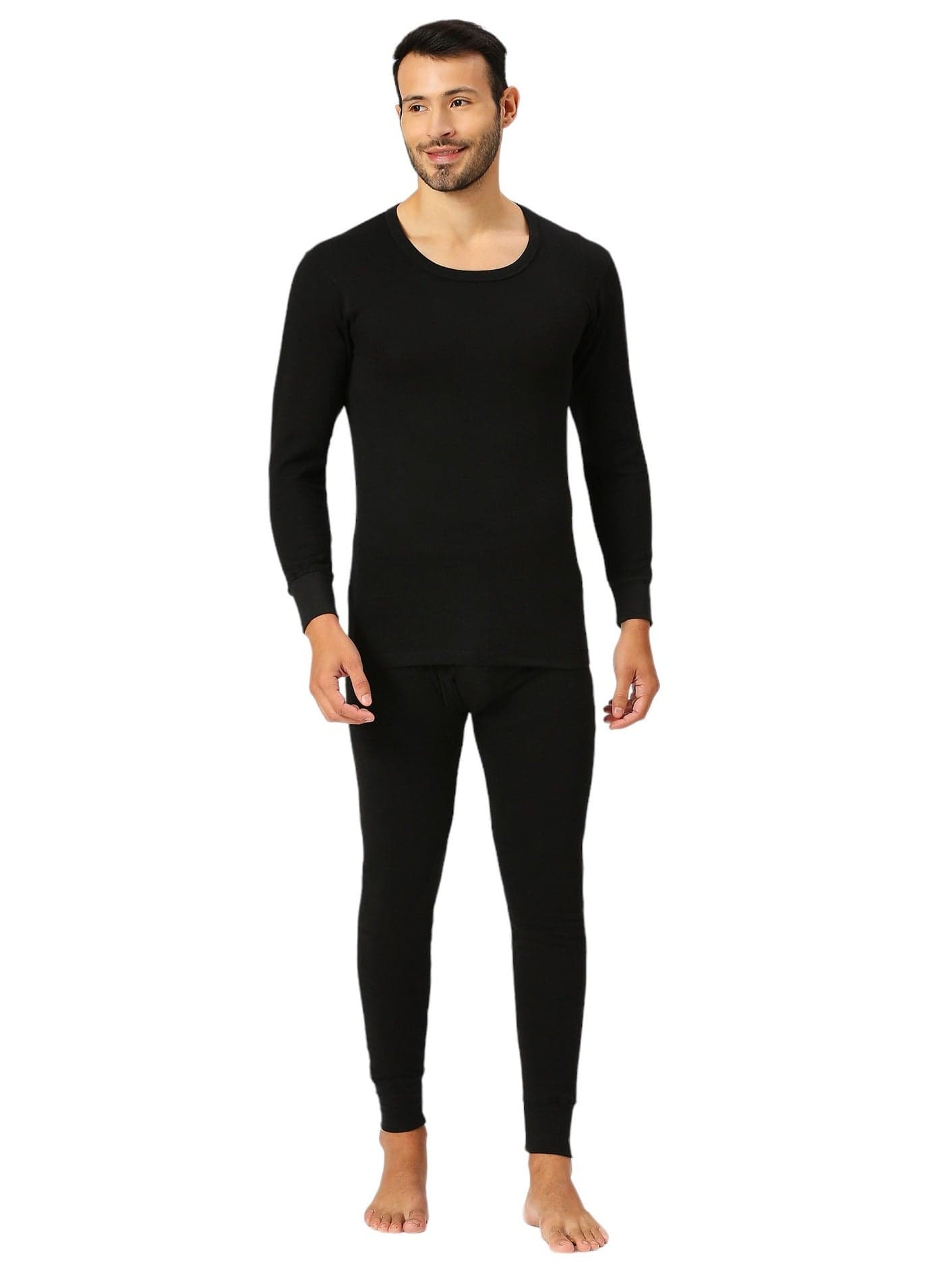 MEN'S INNER FULL BODY THERMAL SET - BLACK