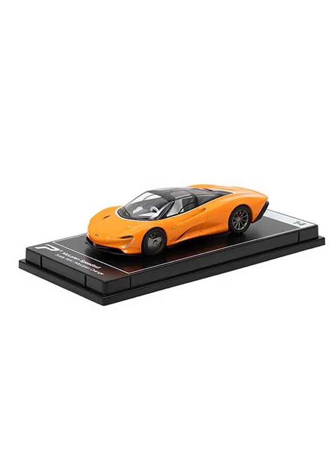 PosterCars - 1:64 Scale McLaren Speedtail (McLaren Orange) Hypercar League Collection – Die-Cast Toy Car for Kids & Collectors