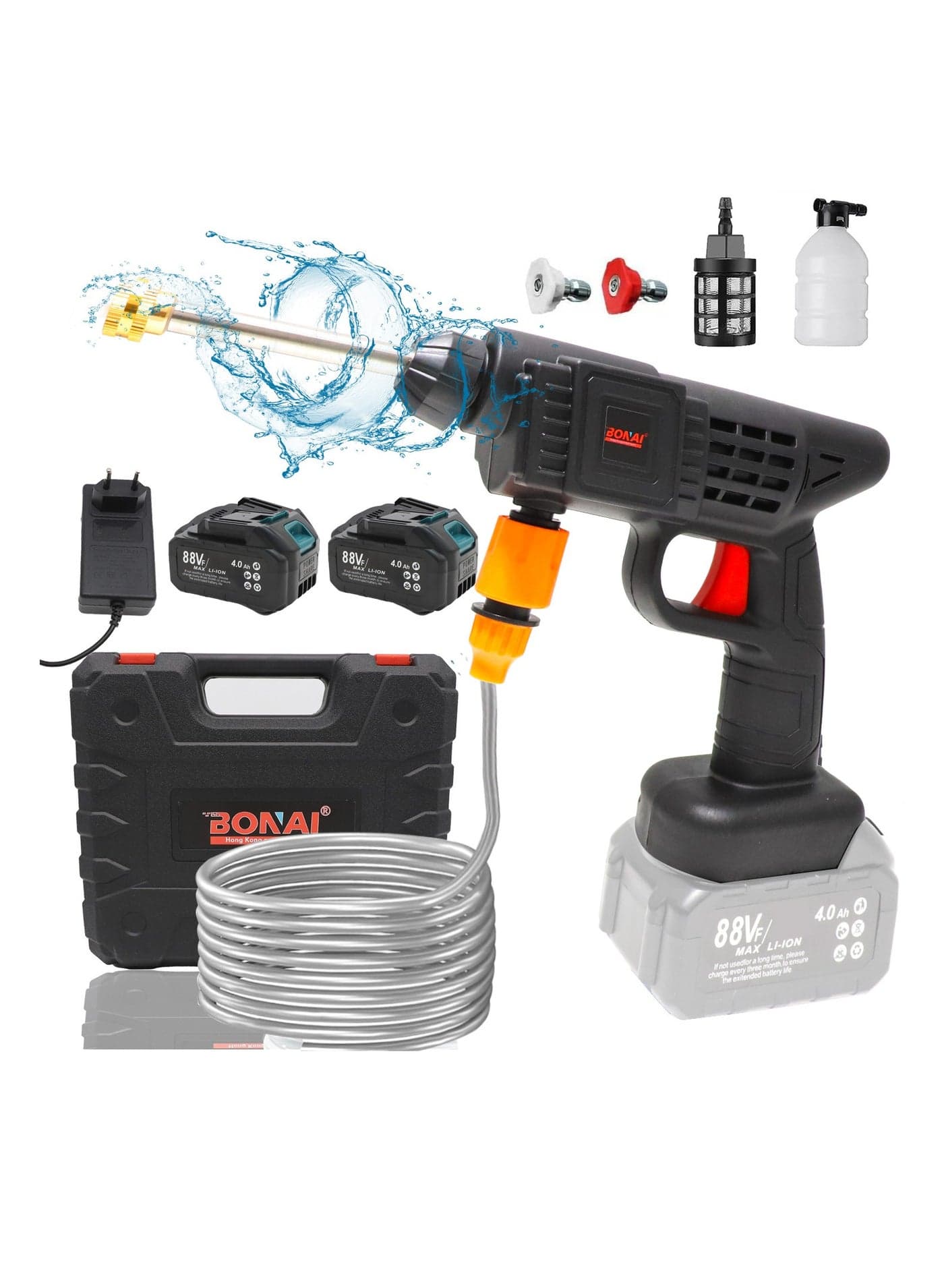 88Vf Total Cleaning Flexibility Cordless Portable Pressure Washer for Car Wash and Glass Cleaning from Any Water Source