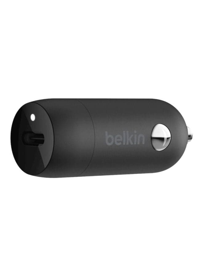 BoostCharge Car Charger Type C Fast Usb C 20W, Car Mobile Charger, Car Charger Fast Charging, Car Charger For Iphone 15, 14, 13, 12, Samsung Galaxy S24, S23, Google Pixel, Sony, Ipad And Tablets Black