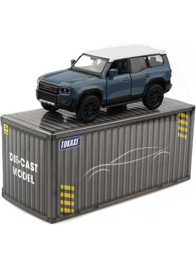 Toyota Land Cruiser Prado Die-cast Car (1:36, Blue/White)