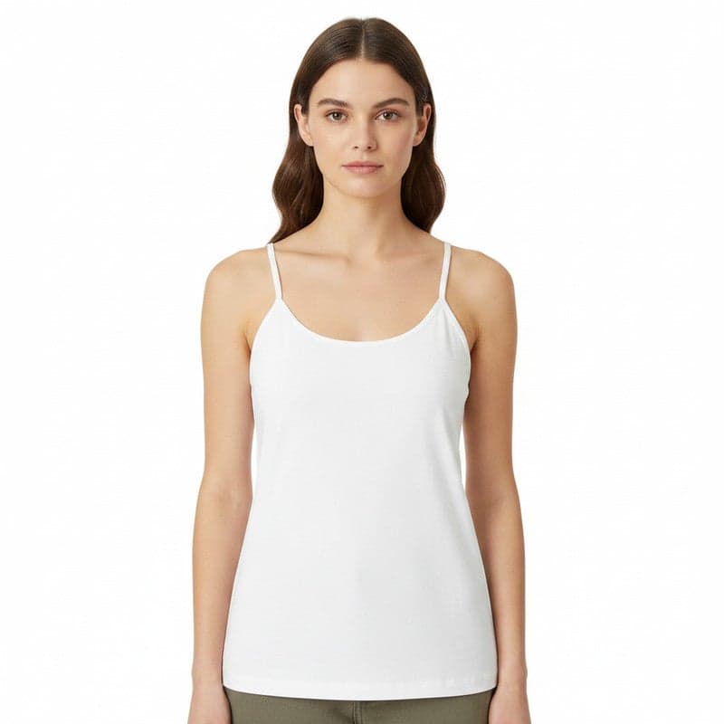 JOANNA Women Camisole Spaghetti Strap Scoop Neck Slim Fit Innerwear Apparel