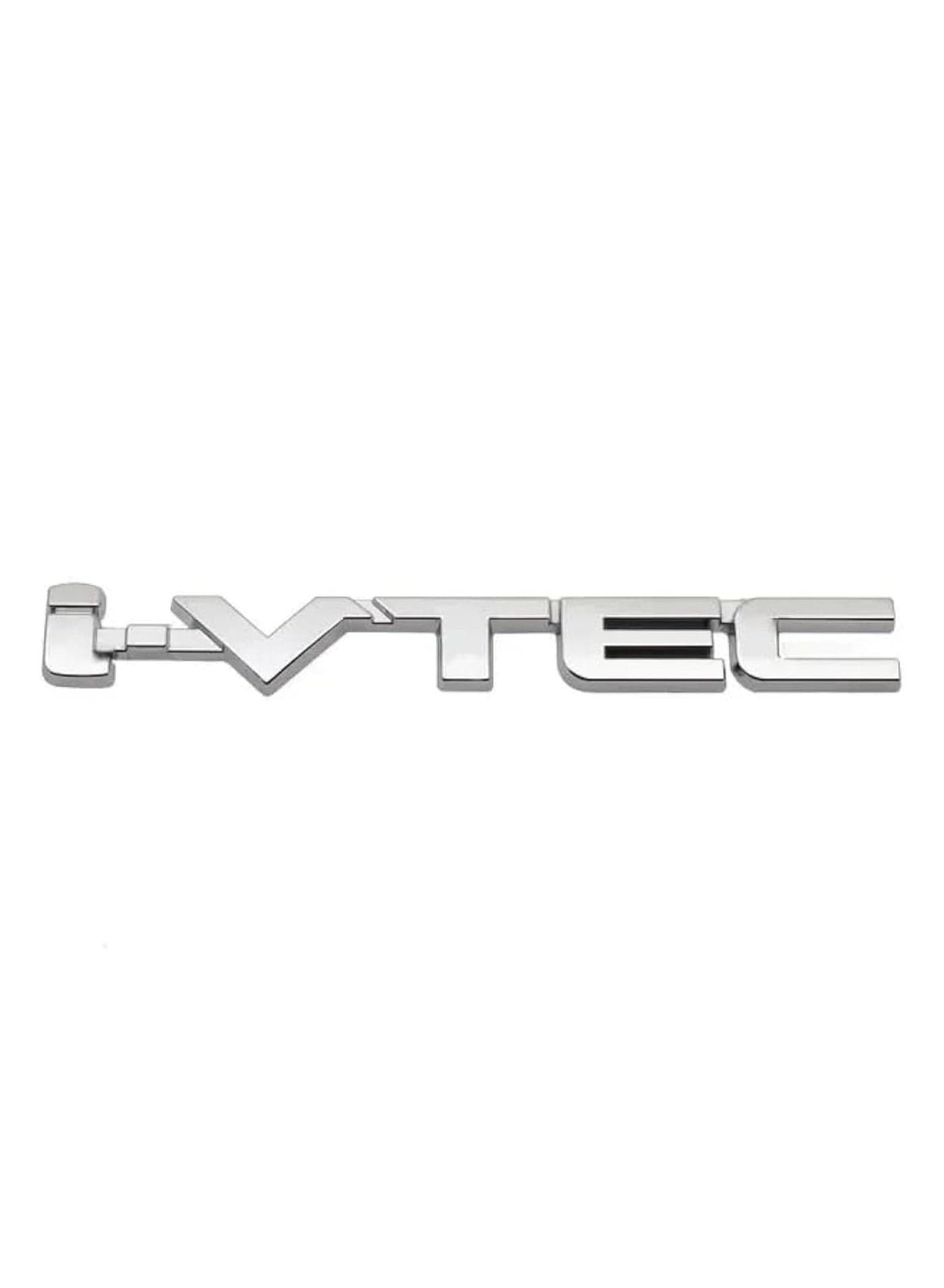 3D Metal Car Letter Fender Emblem Side Rear Tail Trunk Decals Emblem Badge Logo Sticker Decal Styling Auto Accessories Compatible with Honda i-VTEC IVTEC (Silver)