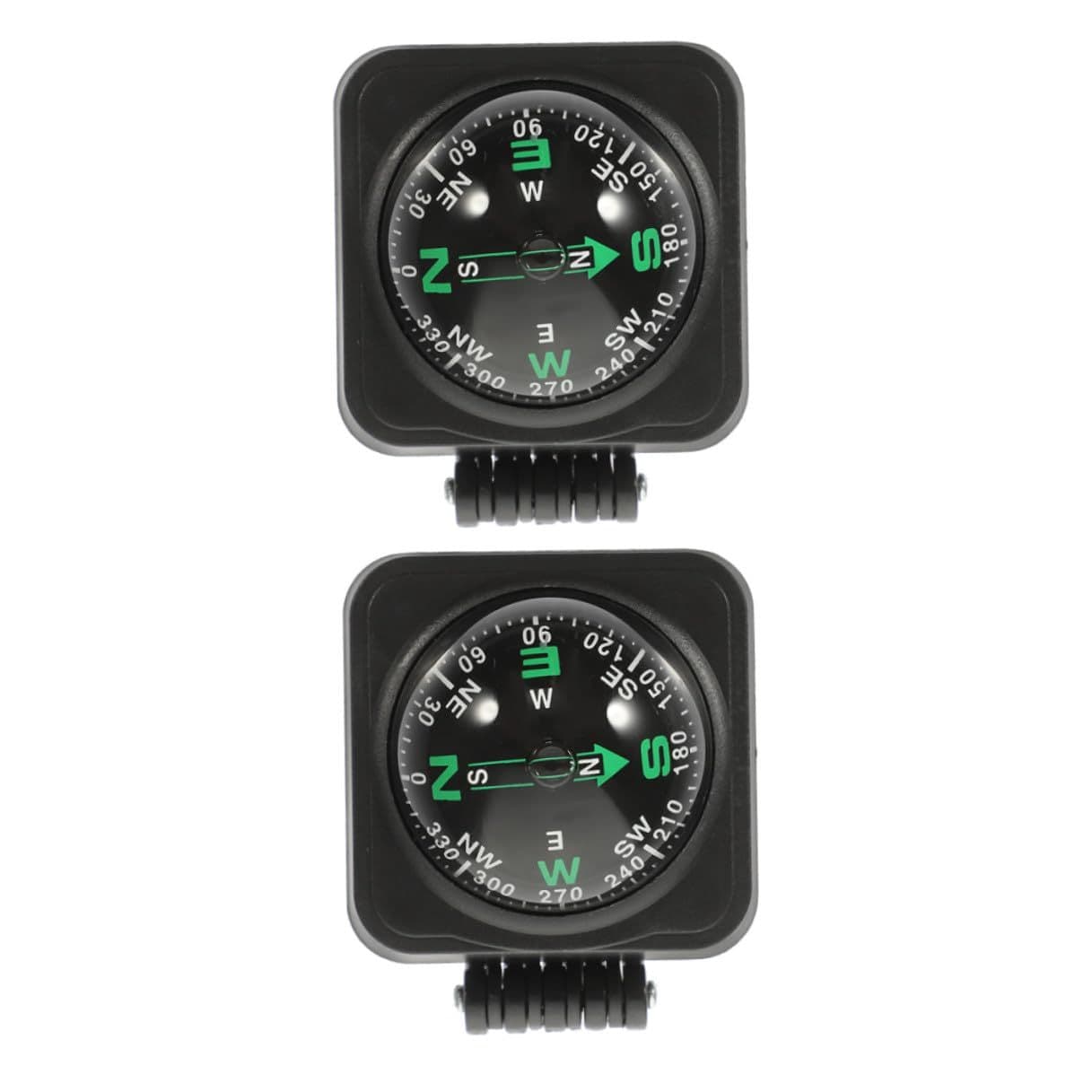 2 Pcs Adjustable Vehicle Dash Compass Ball Self Adhesive Base For Car Truck SUV Outdoor Use Explorer Automotive Direction Pointing Compass For Hiking Boating Camping Sports
