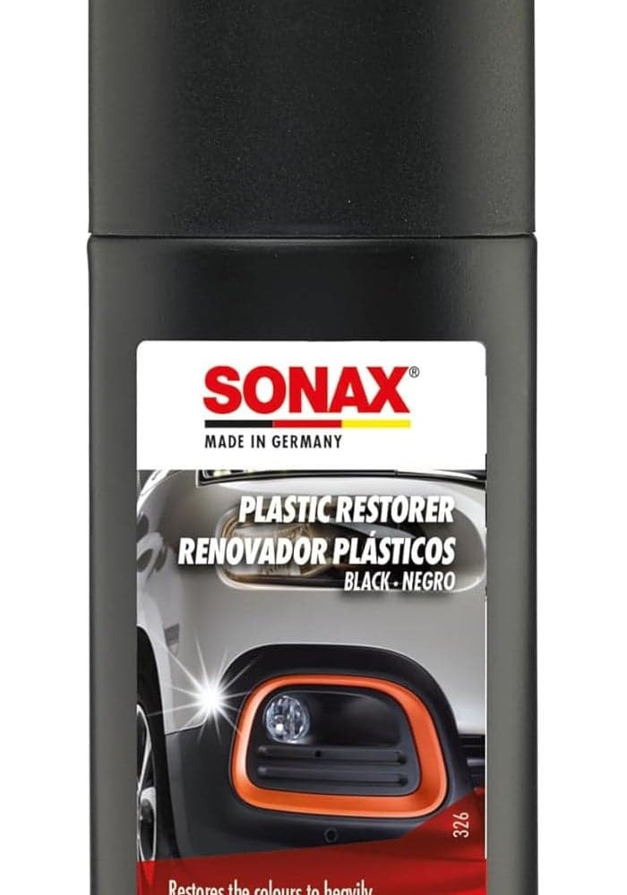 Sonax Plastic Restorer with Sponge, Black (100mL)