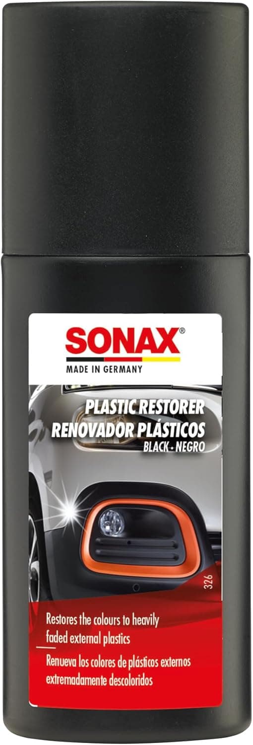 Sonax Plastic Restorer with Sponge, Black (100mL)