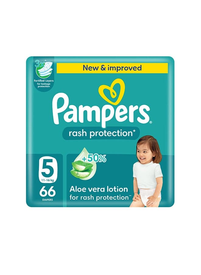 Aloe Vera Taped Diapers Size 5 Giant Pack 66 Count