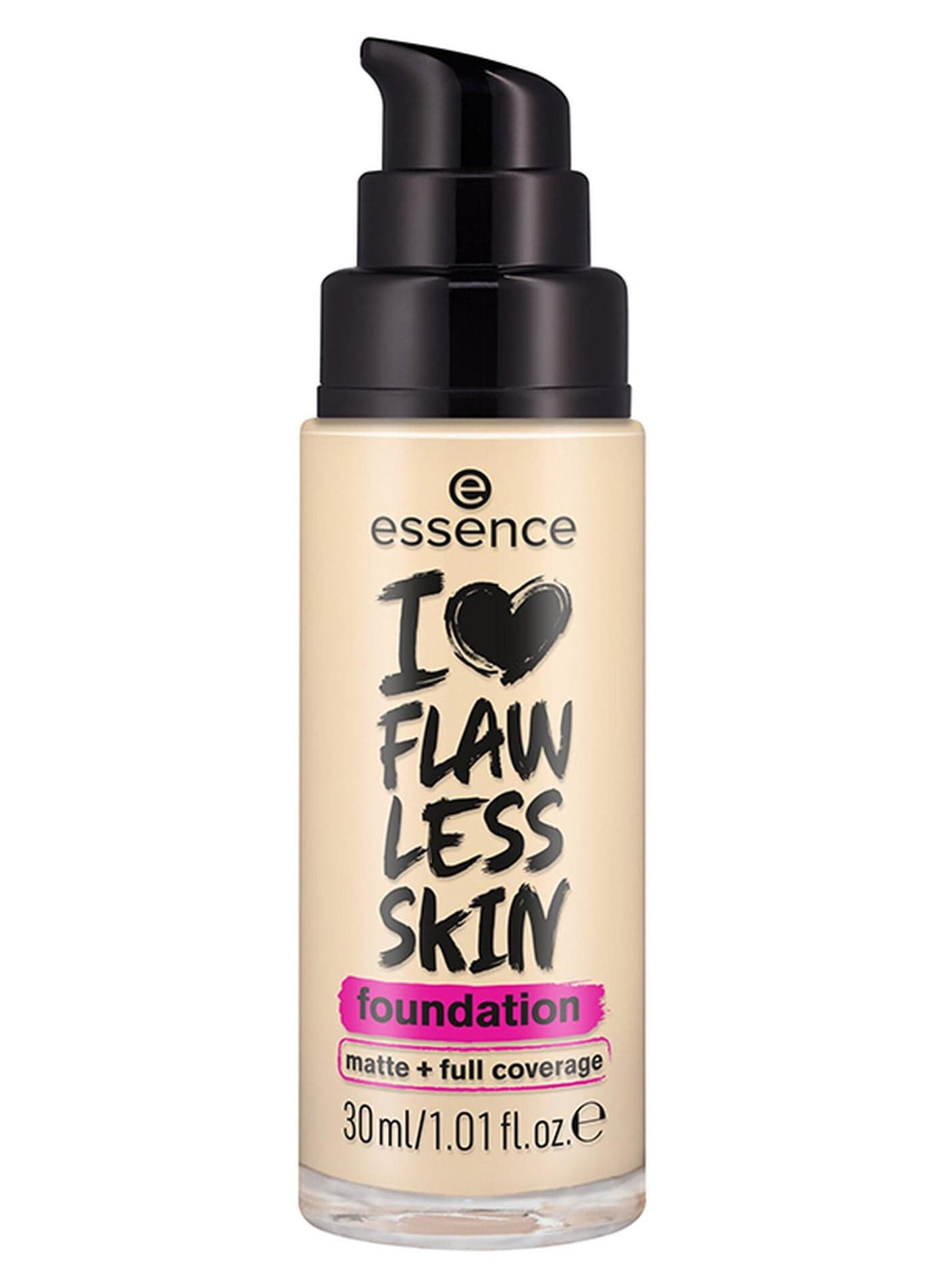 I Love Flawless Skin Foundation | No. 20 Medium Porcelain | Long-Lasting Matte Finish | Lightweight Vegan Oil-Free Formula | With SPF 20 UVA UVB Protection | For All Skin Types | 30ml Medium Porcelain 20