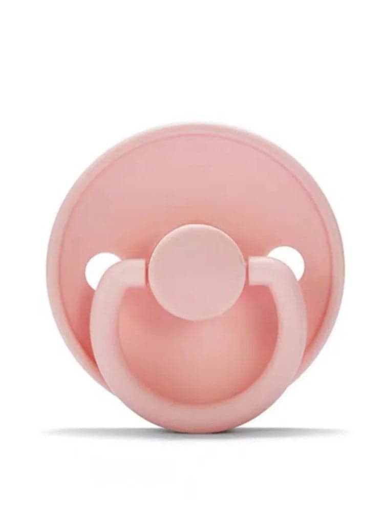 Baby Pacifiers | 1-Pack Soothers | Round Nipple | BPA-Free Natural Latex Food Grade | Super Soft Bite Resistance | Sleep Anti-Flatulence | Baby Teething Toy | Pink