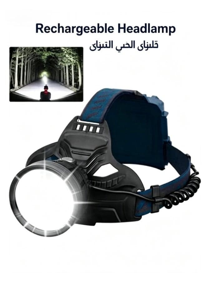 LED Rechargeable Headlamps for Adults – Super Bright Headlamp Flashlight – 90° Adjustable Beam with 4 Modes – IPX5 Waterproof USB Rechargeable Head Lamp for Camping, Running, Hunting, Cycling, Climbing, Hiking, Fishing