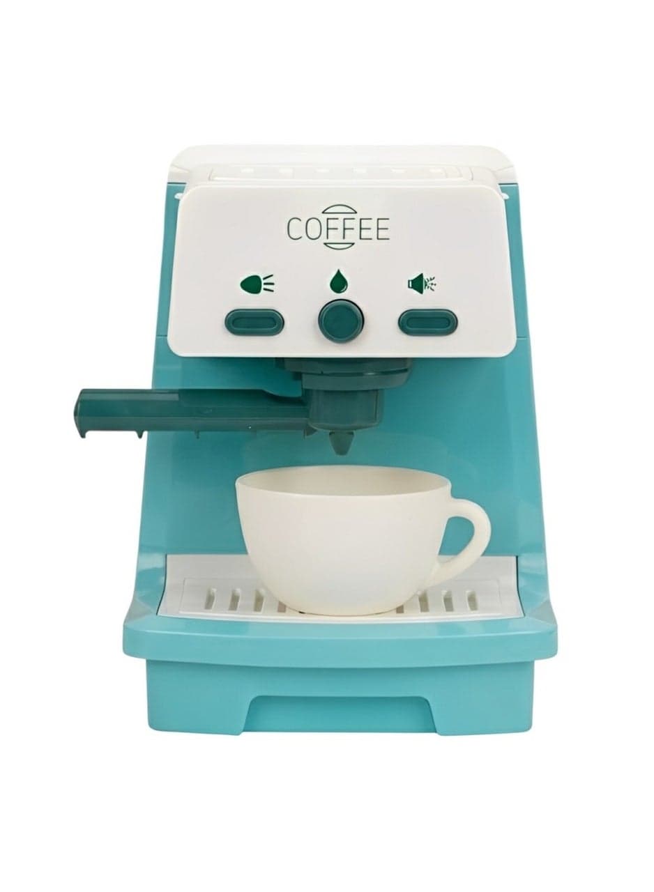 Kids Coffee Machine Toy Set - Interactive Espresso Maker with Realistic Sounds & Light, Pretend Play Kitchen Accessories for Toddlers and Children